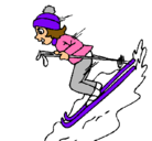 Dibujo Esquiadora pintado por onaa