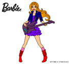 Dibujo Barbie guitarrista pintado por aaaaaaaaaaaa