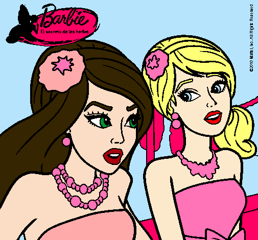 Dibujo Barbie y su amiga pintado por xime99