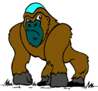 Dibujo Gorila pintado por francojurado