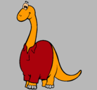 Dibujo Diplodocus con camisa pintado por IanShadow