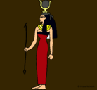 Dibujo Hathor pintado por piliki