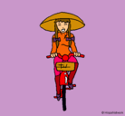 Dibujo China en bicicleta pintado por Claudia123
