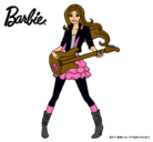 Dibujo Barbie guitarrista pintado por fatu