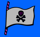 Dibujo Bandera pirata pintado por teresika