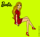 Dibujo Barbie sentada pintado por Paella