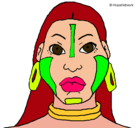 Dibujo Mujer maya pintado por janis