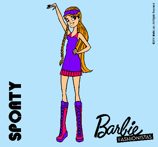 Dibujo Barbie Fashionista 4 pintado por eliana