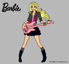 Dibujo Barbie guitarrista pintado por wawis11