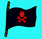 Dibujo Bandera pirata pintado por cobrax