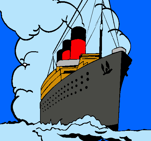 Dibujo de Barco de vapor pintado por Titanic en  el día 18-04-11  a las 21:40:35. Imprime, pinta o colorea tus propios dibujos!
