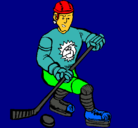 Dibujo Jugador de hockey sobre hielo pintado por 215155151