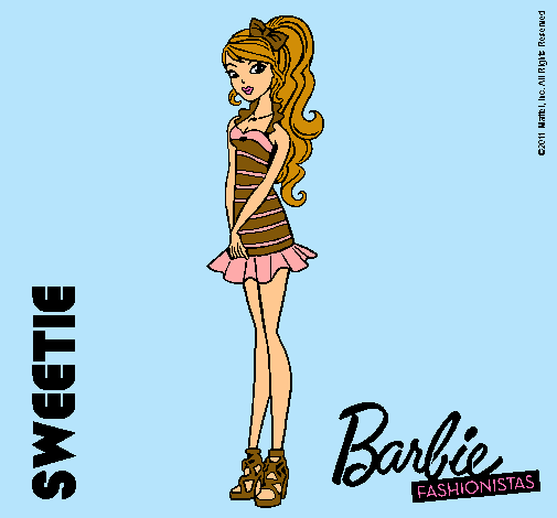 Dibujo Barbie Fashionista 6 pintado por andreabarragan