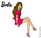 Dibujo Barbie sentada pintado por violeta-lope