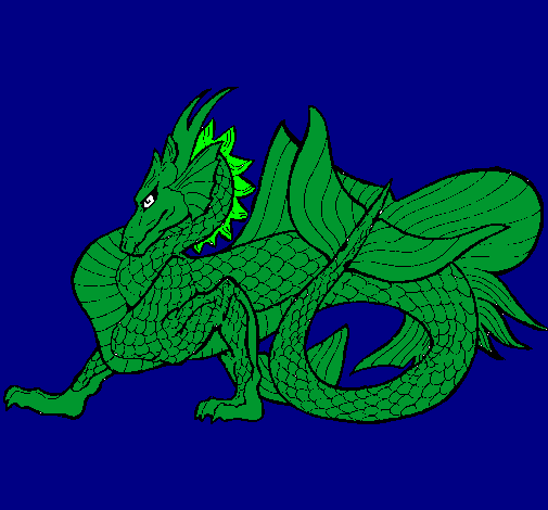 Dibujo Dragón de mar pintado por mlj2401