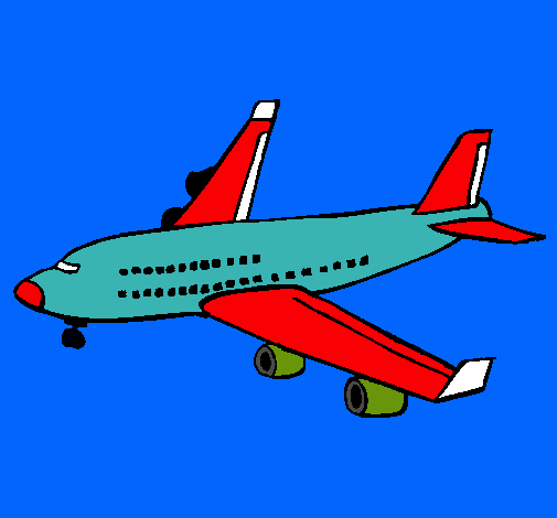 Dibujo Avión de pasajeros pintado por ainoparri