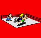 Dibujo Lucha en el ring pintado por mlj2401