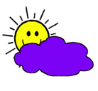 Dibujo Sol y nube pintado por isai