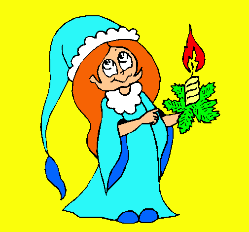 Dibujo Dama con una vela pintado por patry1234