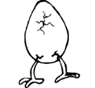 Dibujo Huevo con patas pintado por magg