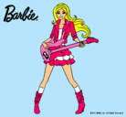 Dibujo Barbie guitarrista pintado por juliet