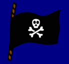 Dibujo Bandera pirata pintado por shadol