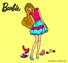 Dibujo Barbie y su colección de zapatos pintado por Cacahuete