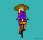 Dibujo China en bicicleta pintado por jowei