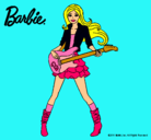 Dibujo Barbie guitarrista pintado por lareina