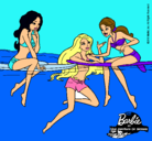 Dibujo Barbie y sus amigas pintado por danielad
