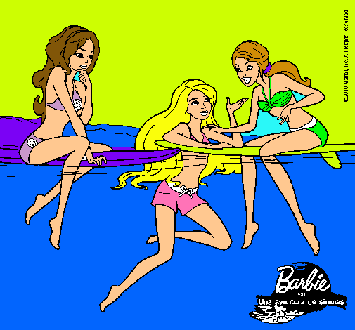 Dibujo Barbie y sus amigas pintado por patry1234