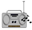 Dibujo Radio cassette 2 pintado por eliaser