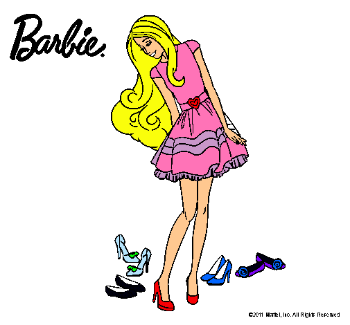 Barbie y su colección de zapatos