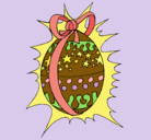 Dibujo Huevo de pascua brillante pintado por Alive