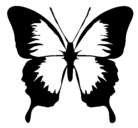 Dibujo Mariposa con alas negras pintado por evelyn