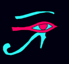 Dibujo Ojo Horus pintado por p-a-u-l-a