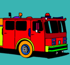 Dibujo Camión de bomberos pintado por matiaa