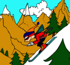 Dibujo Esquiador pintado por micka