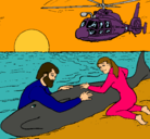 Dibujo Rescate ballena pintado por Laida