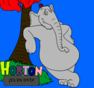 Dibujo Horton pintado por elefante