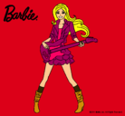 Dibujo Barbie guitarrista pintado por esytrella
