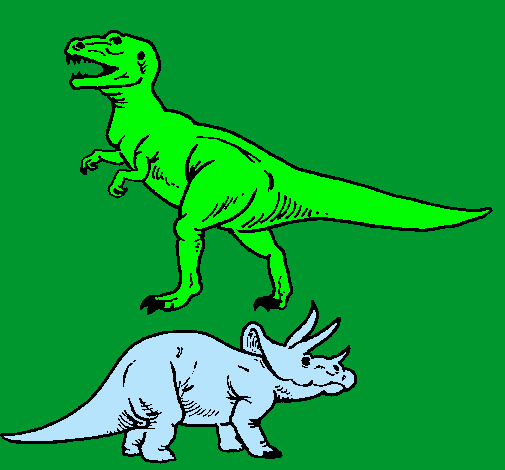 Triceratops y tiranosaurios rex