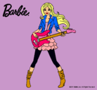 Dibujo Barbie guitarrista pintado por valentinarc