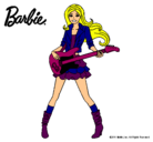 Dibujo Barbie guitarrista pintado por isabeel