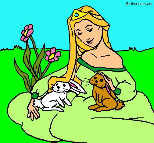 Dibujo Princesa del bosque pintado por patry1234