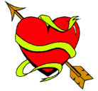 Dibujo Corazón con flecha pintado por guadalupeh