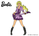 Dibujo Barbie guitarrista pintado por piedricrusi
