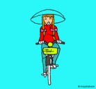 Dibujo China en bicicleta pintado por chingi