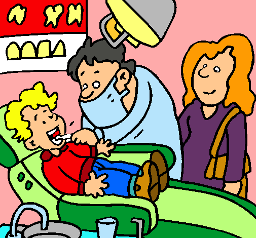 Niño en el dentista