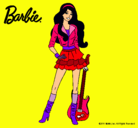 Dibujo Barbie rockera pintado por eriakk